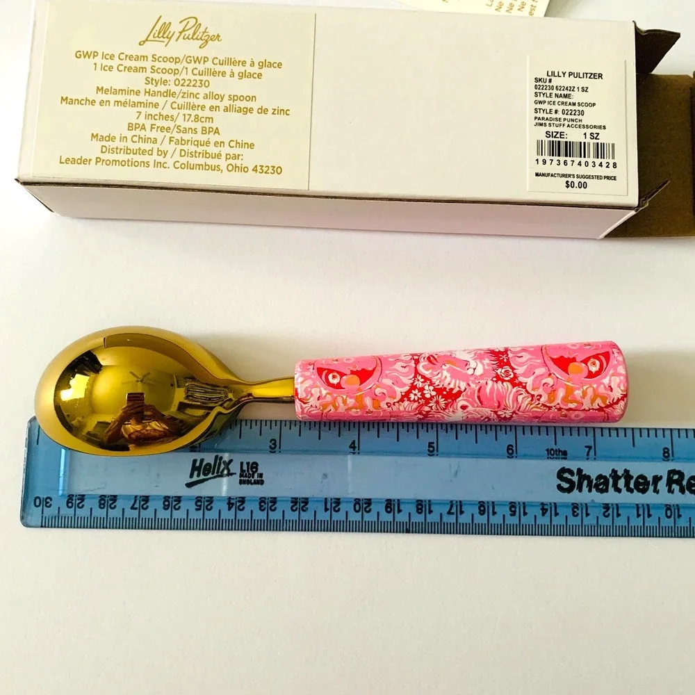 NIB Lilly Pulitzer Ice Cream Scoop Jims Stuff Sun Faces 2026 GWP Party Preppy